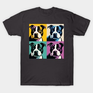 Staffordshire Bull Terrier Pop Art - Dog Lovers T-Shirt